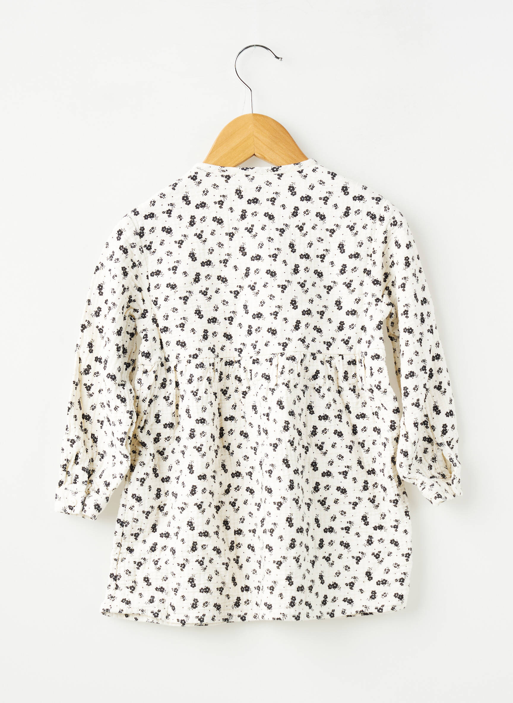 Robe courte manches longues manches longues blanc KIABI fille