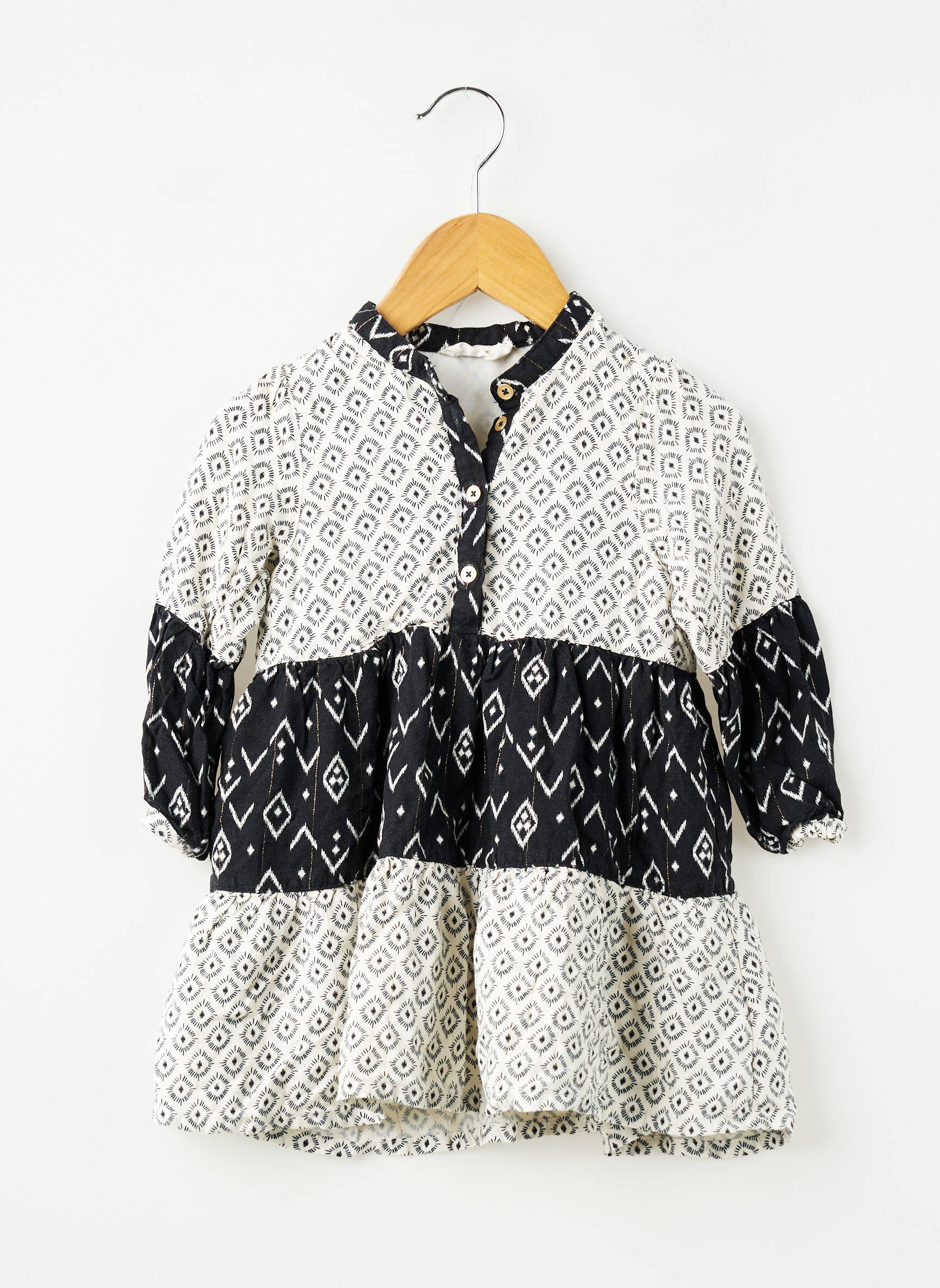 Robe courte manches longues manches longues blanc ORCHESTRA fille