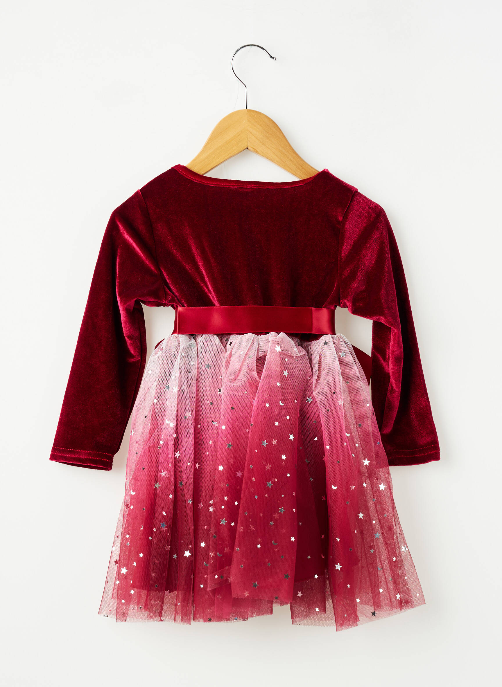 Robe courte manches longues manches longues rouge SANS MARQUE fille