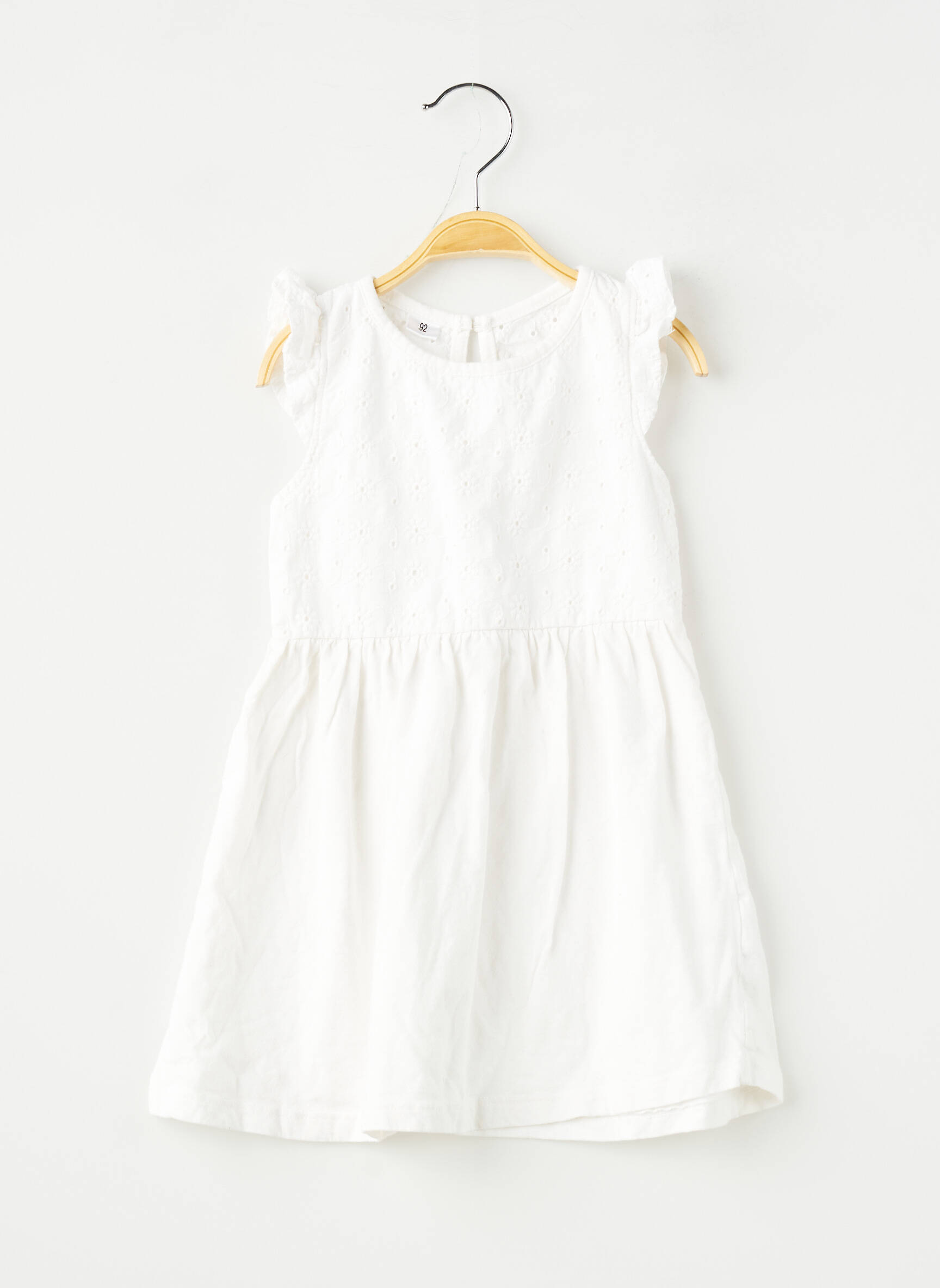 Robe courte maille fine manches courtes blanc ZEEMAN fille