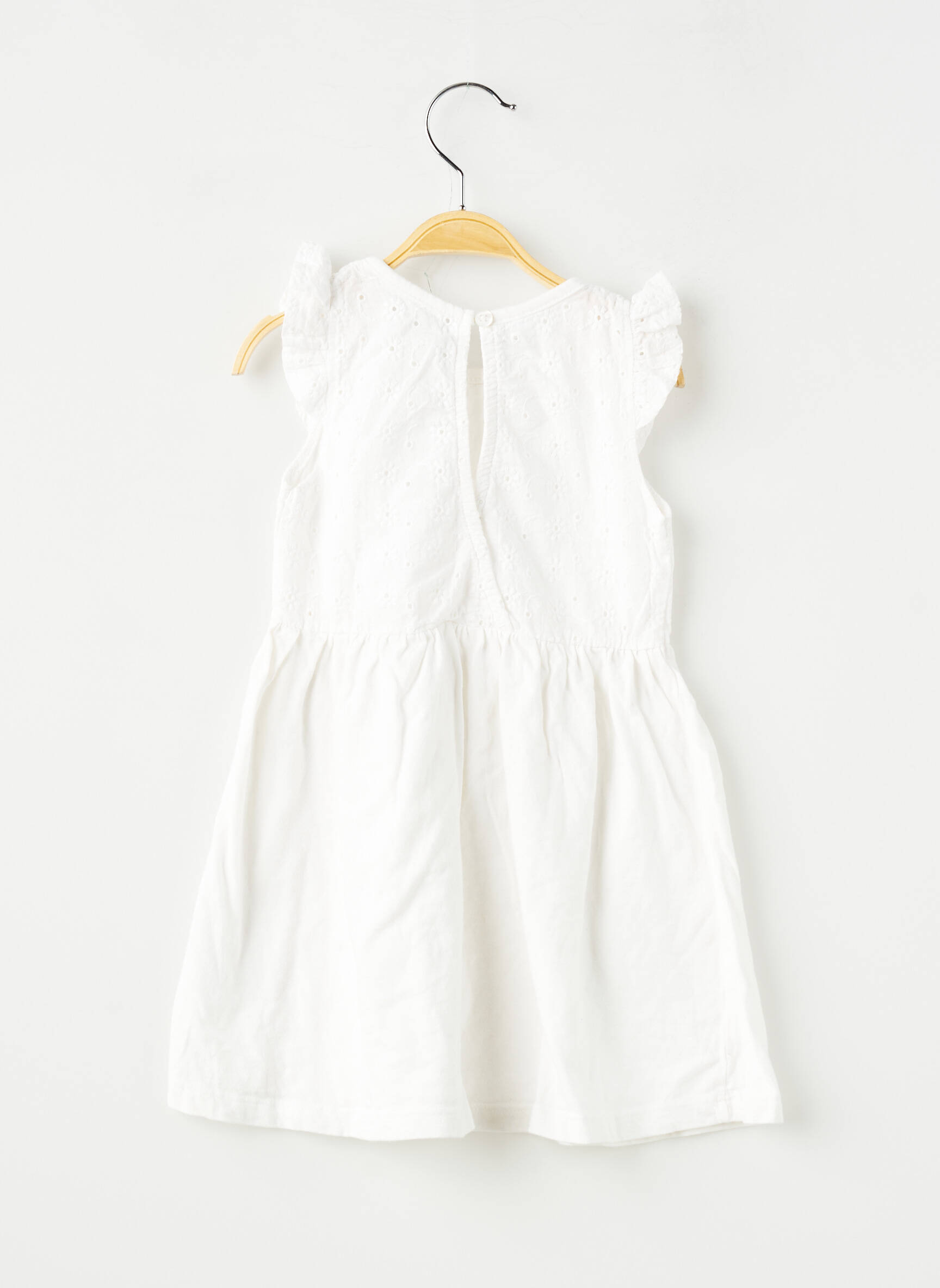 Robe courte maille fine manches courtes blanc ZEEMAN fille