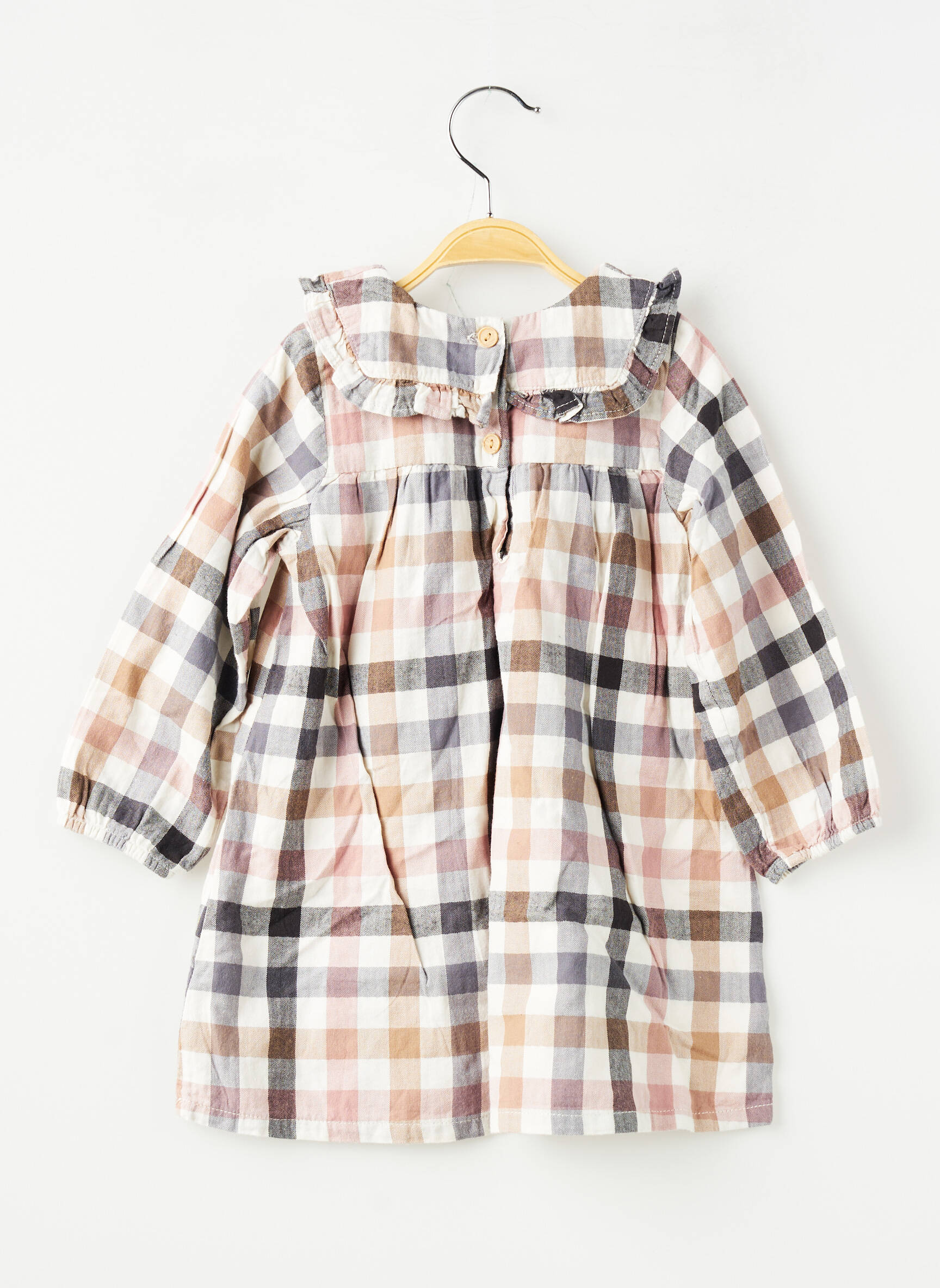 Robe courte manches longues manches longues rose H&M fille