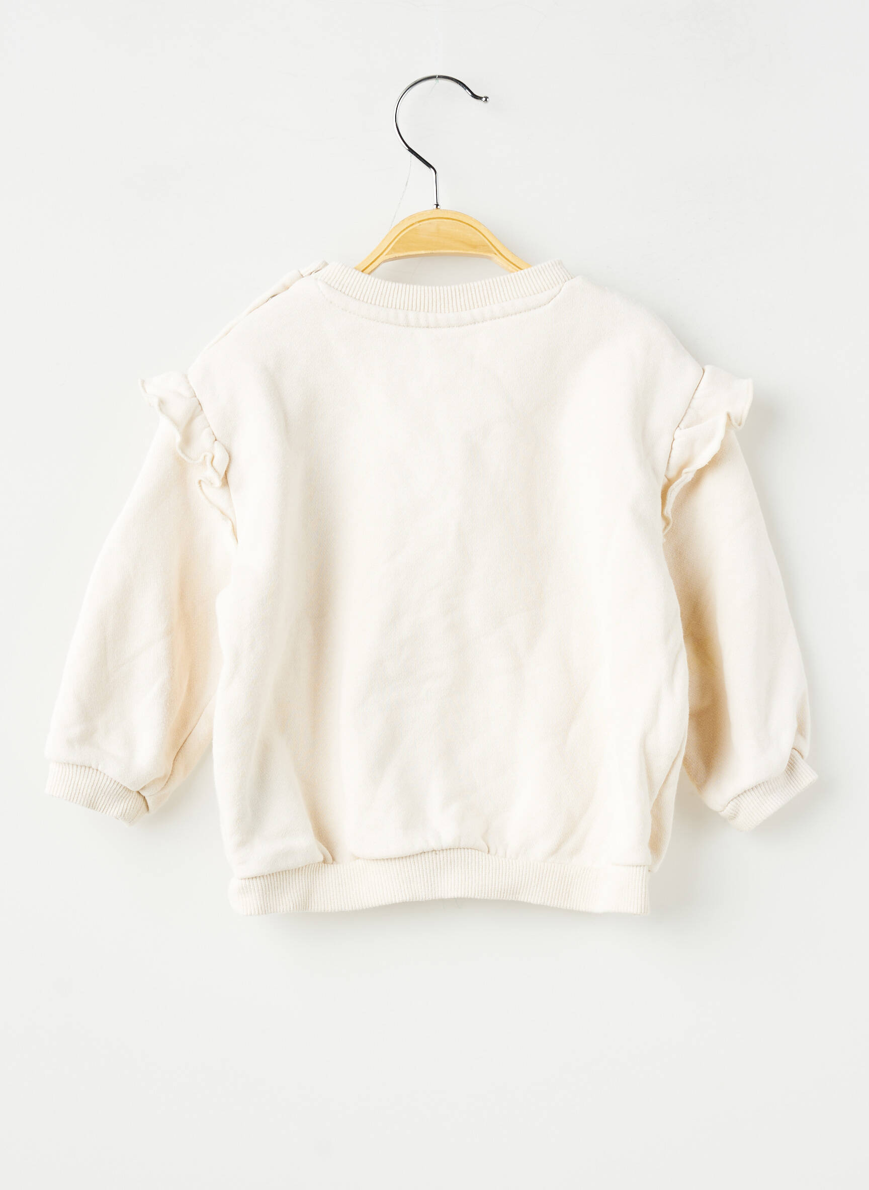 Sweat-shirt manches longues manches longues blanc H&M fille