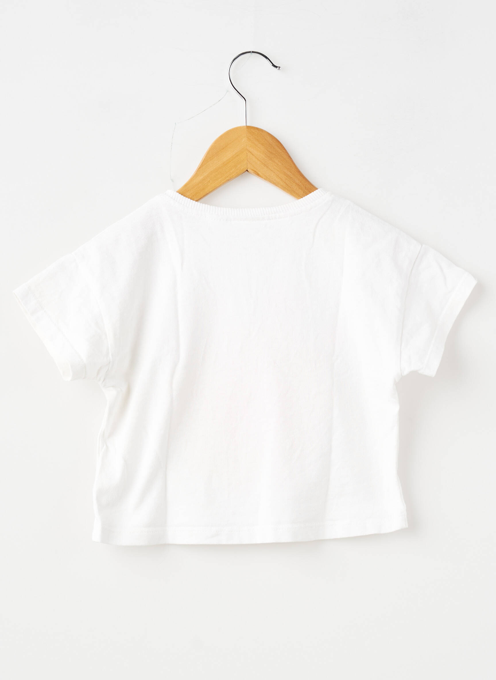 T-shirt coupe droite manches courtes blanc ZARA fille