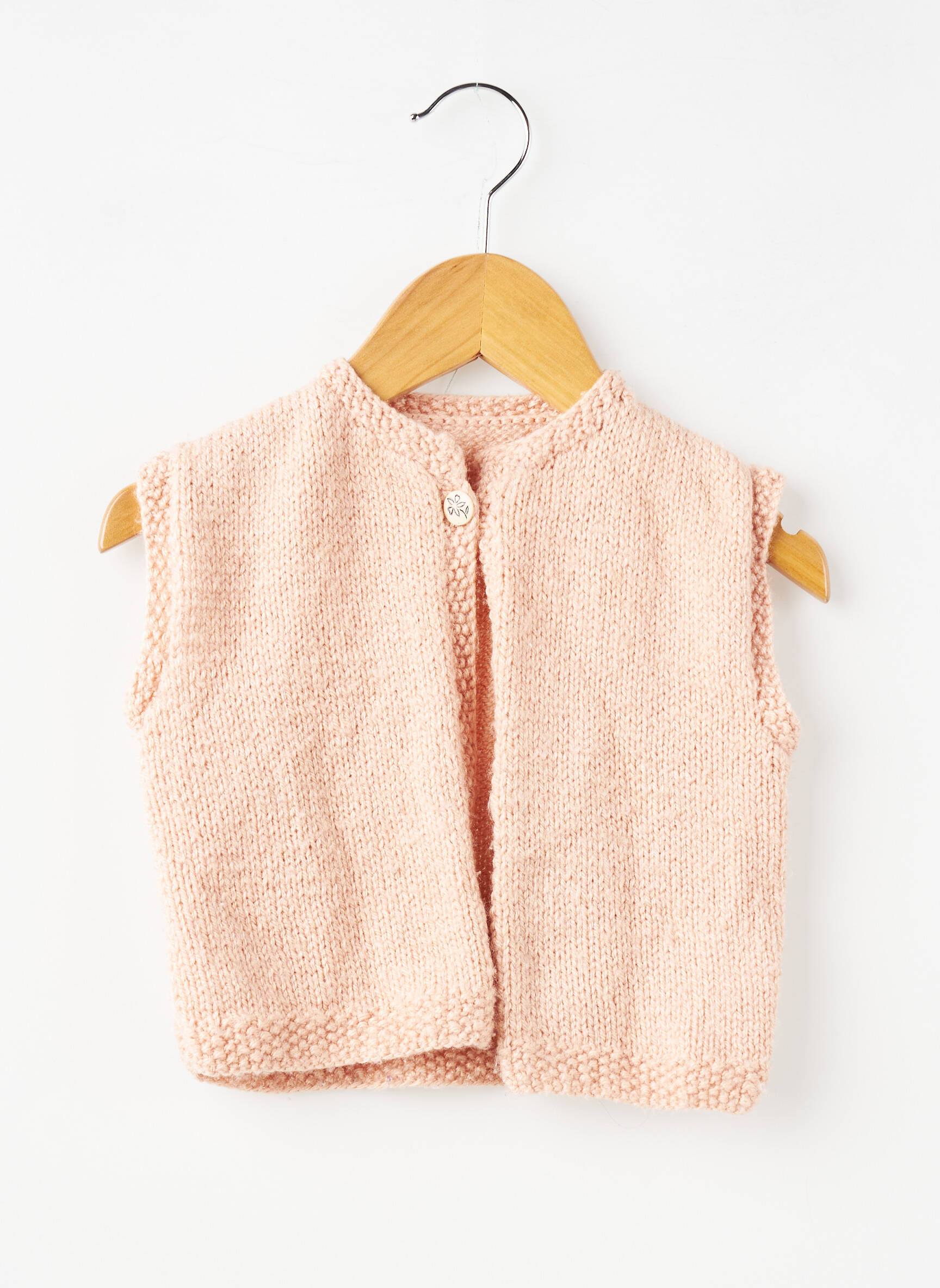 Gilet manches courtes coupe droite rose SANS MARQUE fille