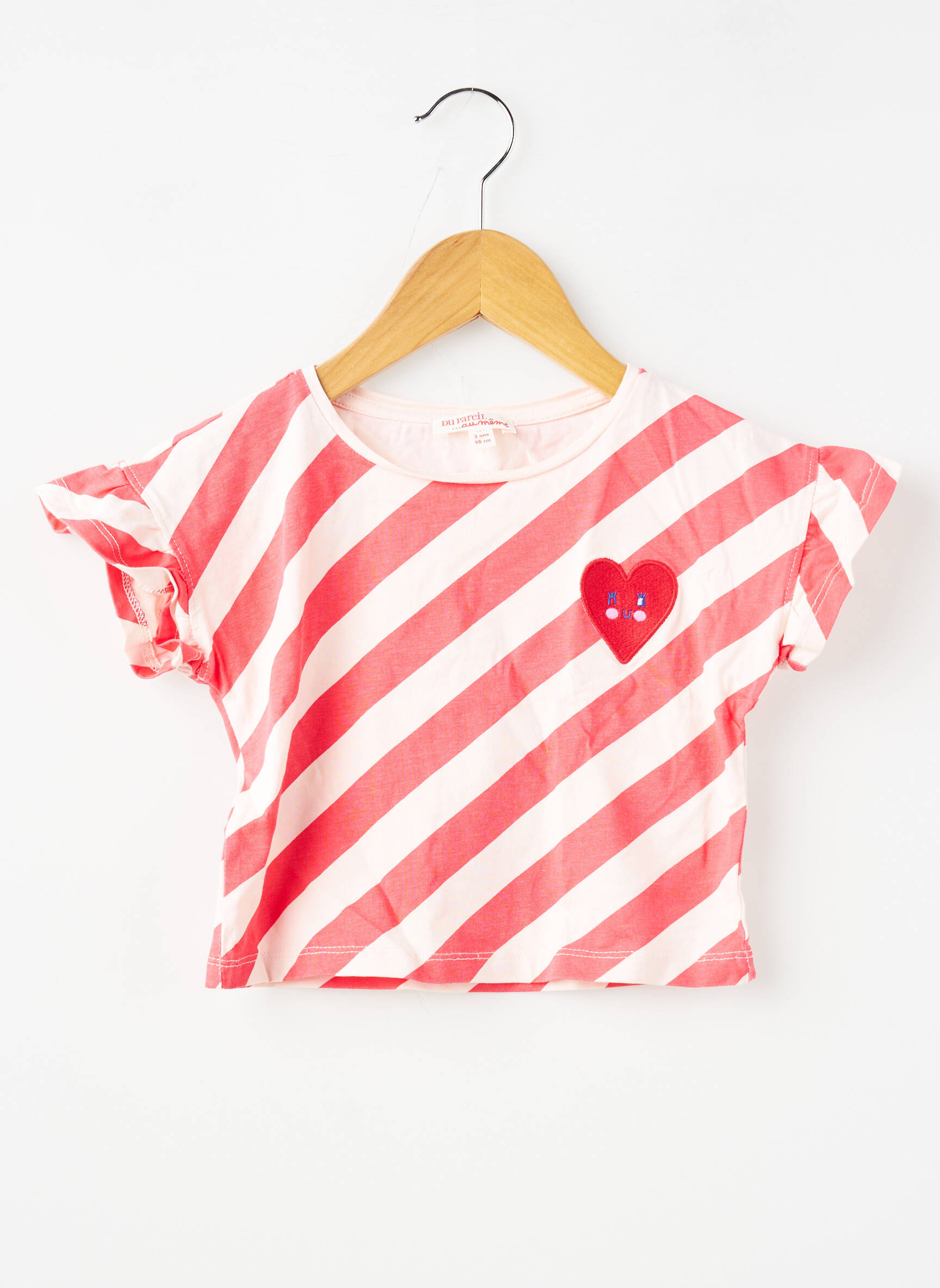 T-shirt coupe droite manches courtes rose DU PAREIL AU MÊME fille