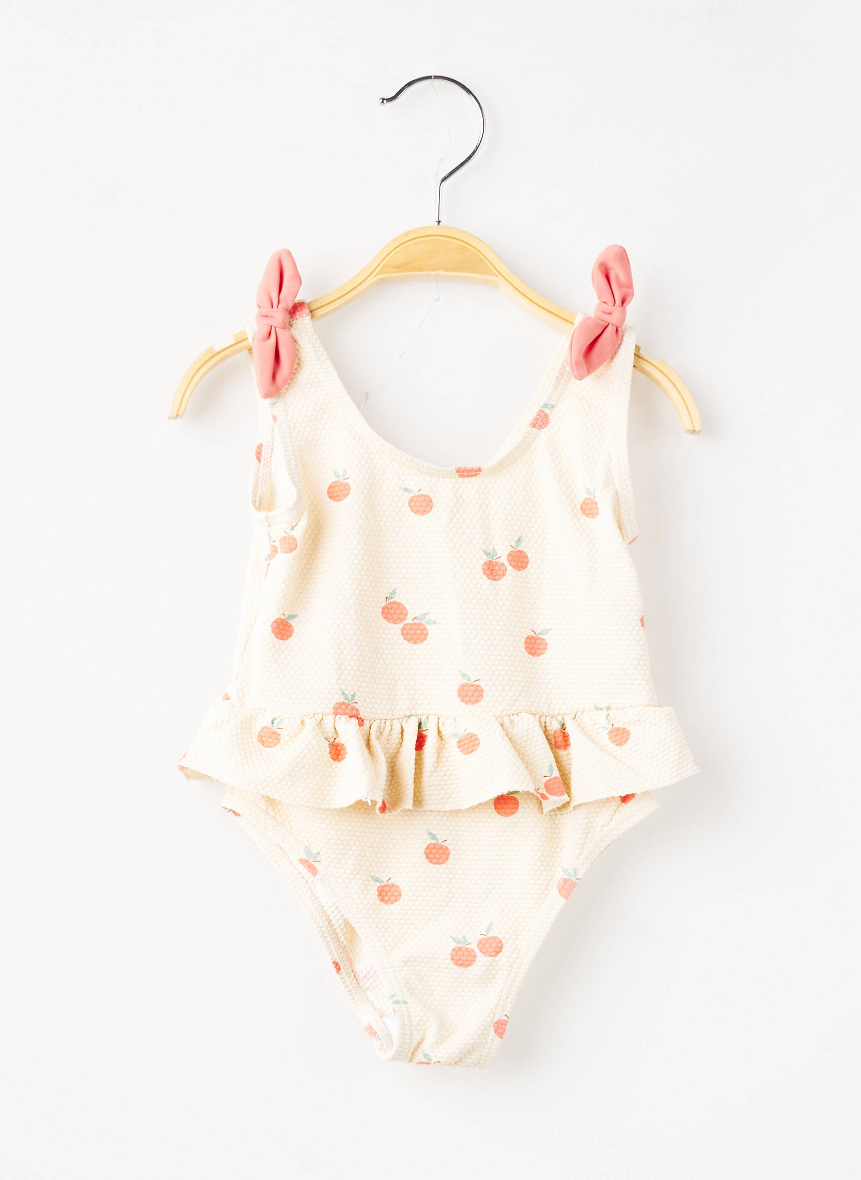 Maillot de bain 1 pièce imprimé fantaisie beige VERTBAUDET fille