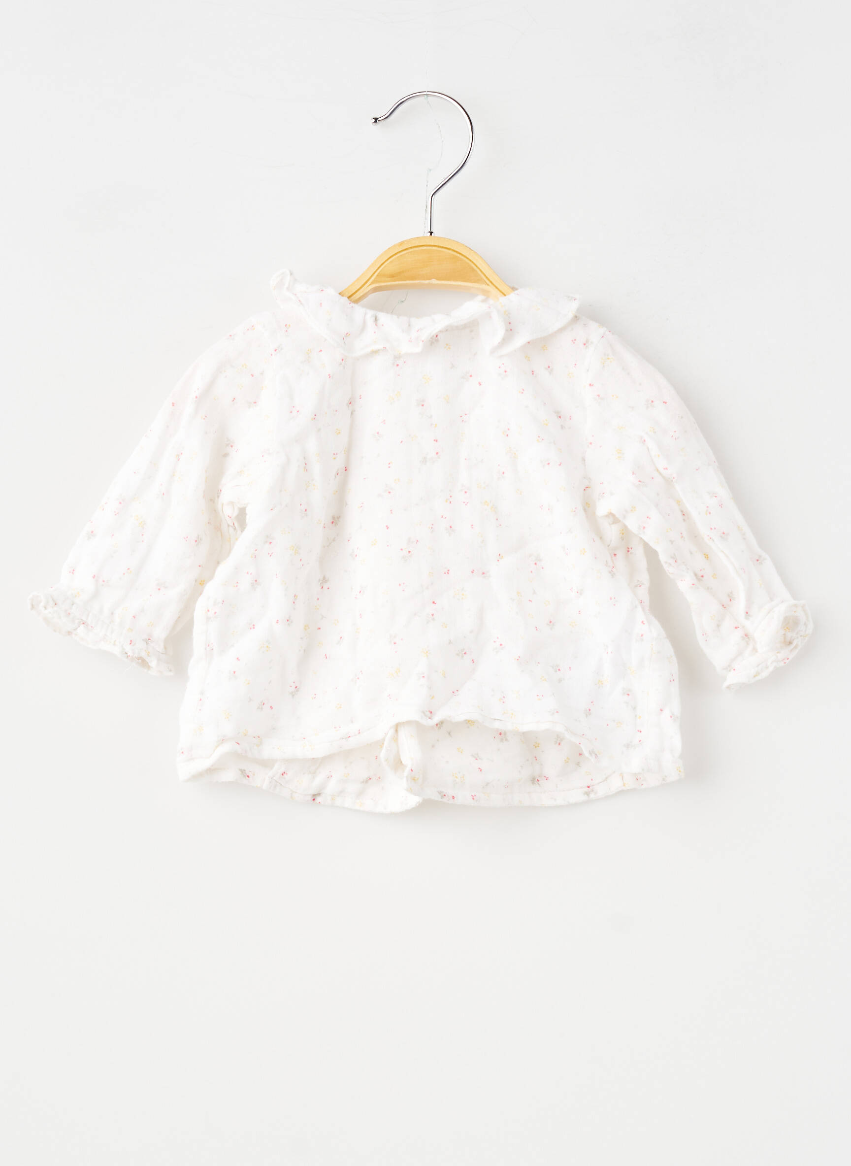 Blouse imprimé fantaisie manches longues blanc BONPOINT fille