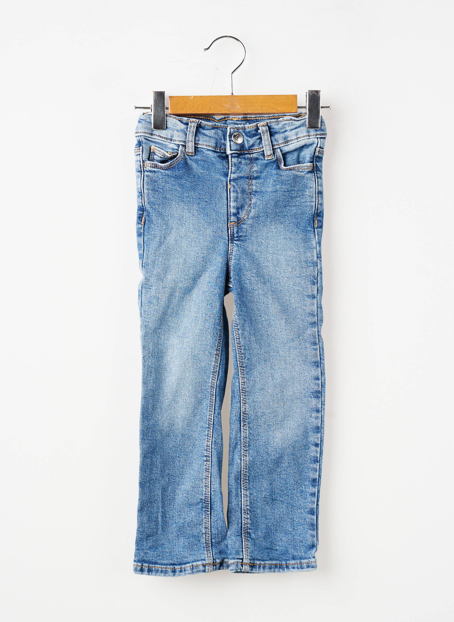Jean coupe flare stretch taille ajustable bleu KIABI fille