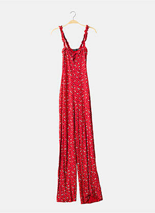 Combi-pantalon tissage crêpe fines bretelles rouge PRETTY LITTLE THING femme