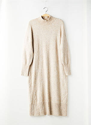 Robe pull resserrée sur le bas manches longues beige C&A femme