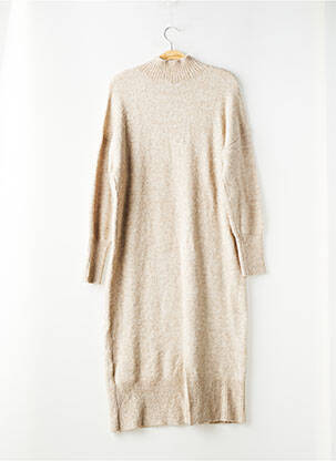 Robe pull resserrée sur le bas manches longues beige C&A femme