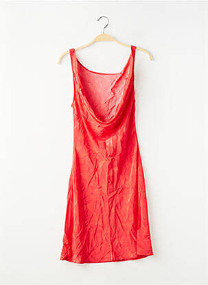 Robe mi-longue imprimé fantaisie fines bretelles rouge SOI PARIS femme