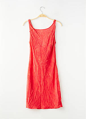 Robe mi-longue imprimé fantaisie fines bretelles rouge SOI PARIS femme
