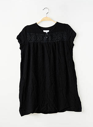 Top coupe fluide manches courtes noir MIS RANDER femme