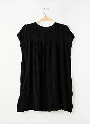 Top coupe fluide manches courtes noir MIS RANDER femme