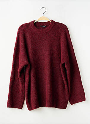 Pull stretch manches longues rouge MS MODE femme