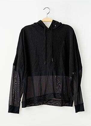 Sweat-shirt à capuche stretch manches longues noir OCEANS APART femme