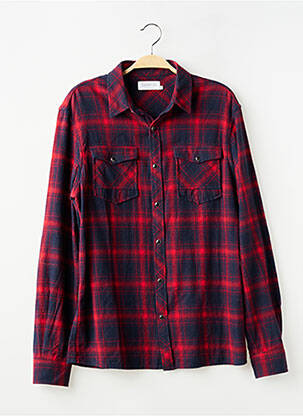 Chemise manches longues poches rouge ELEVEN PARIS homme