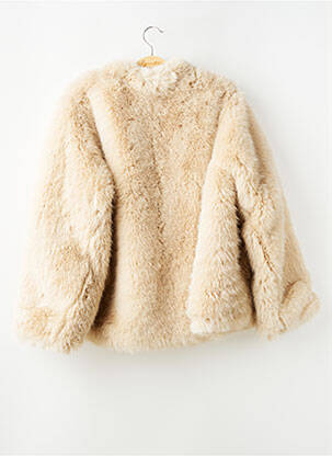 Manteau court coupe droite sans capuche beige KIABI femme
