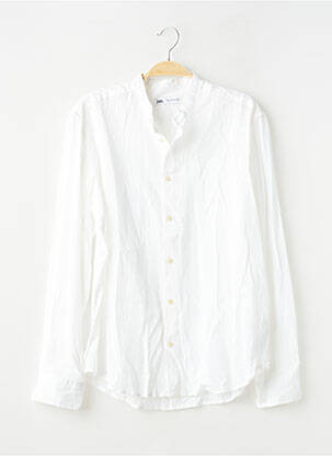 Chemise manches longues coupe cintrée blanc ZARA homme