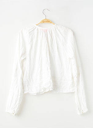 Chemisier coupe cintrée manches longues blanc SUPER DRY femme