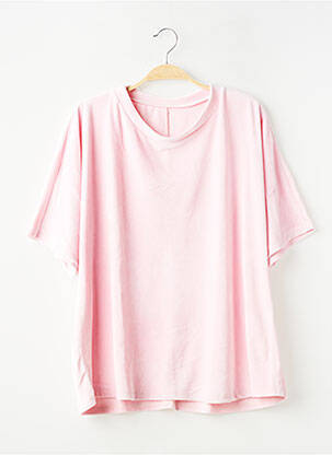 Top stretch manches 3/4 rose SANS MARQUE femme