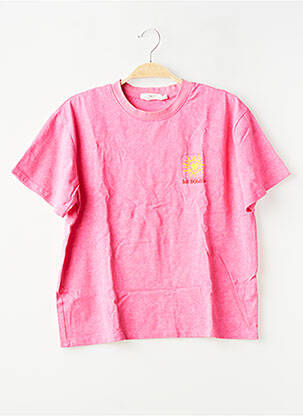 T-shirt coupe droite manches courtes rose PM MERE & FILLE femme