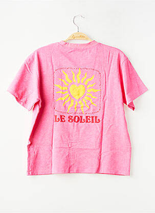 T-shirt coupe droite manches courtes rose PM MERE & FILLE femme