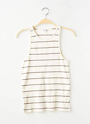 Débardeur stretch sans manche beige BE CAMAIEU femme