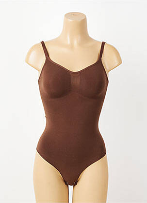 Body lingerie stretch marron CREAMY FABRICS femme