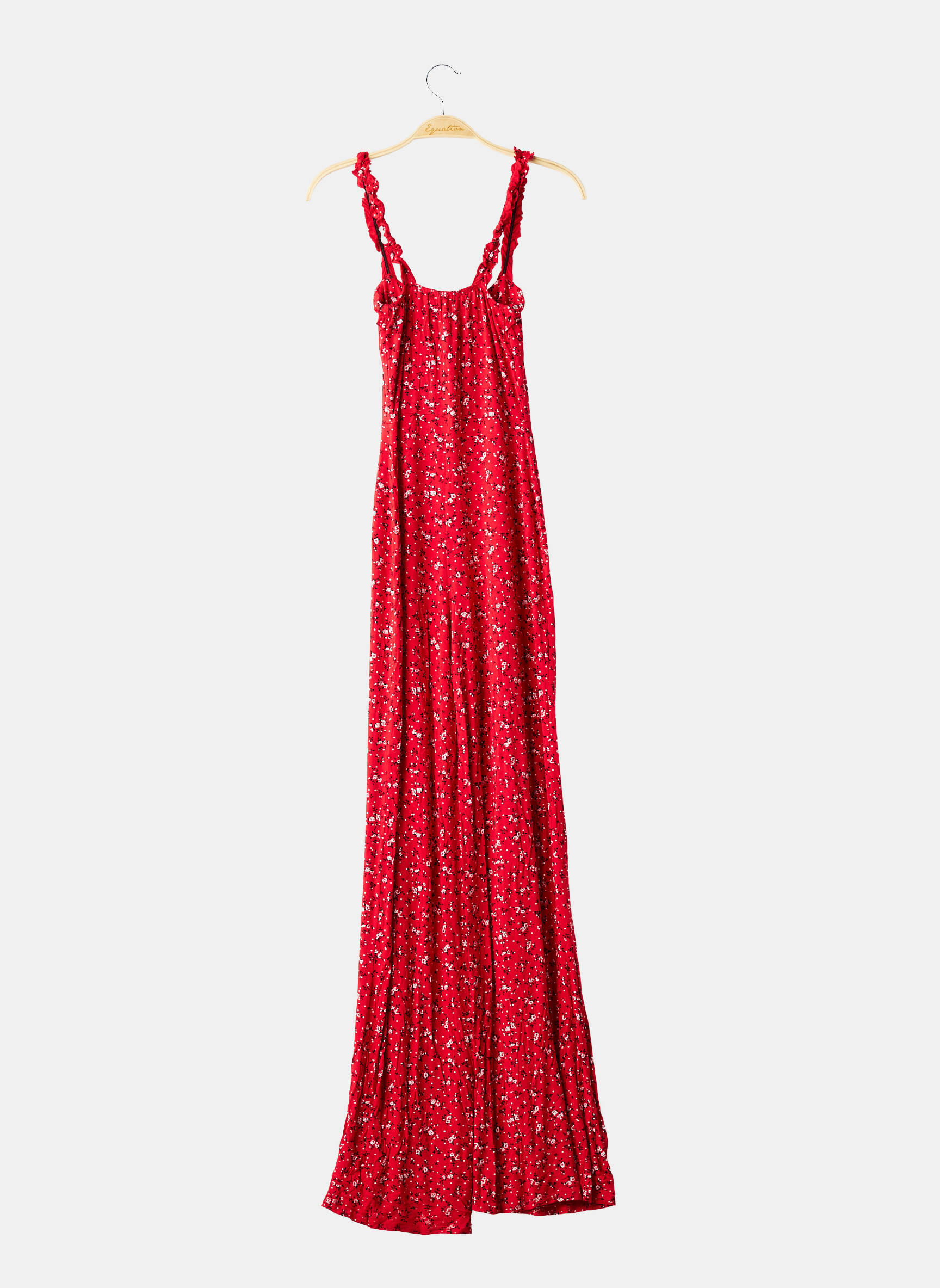 Combi-pantalon tissage crêpe fines bretelles rouge PRETTY LITTLE THING femme