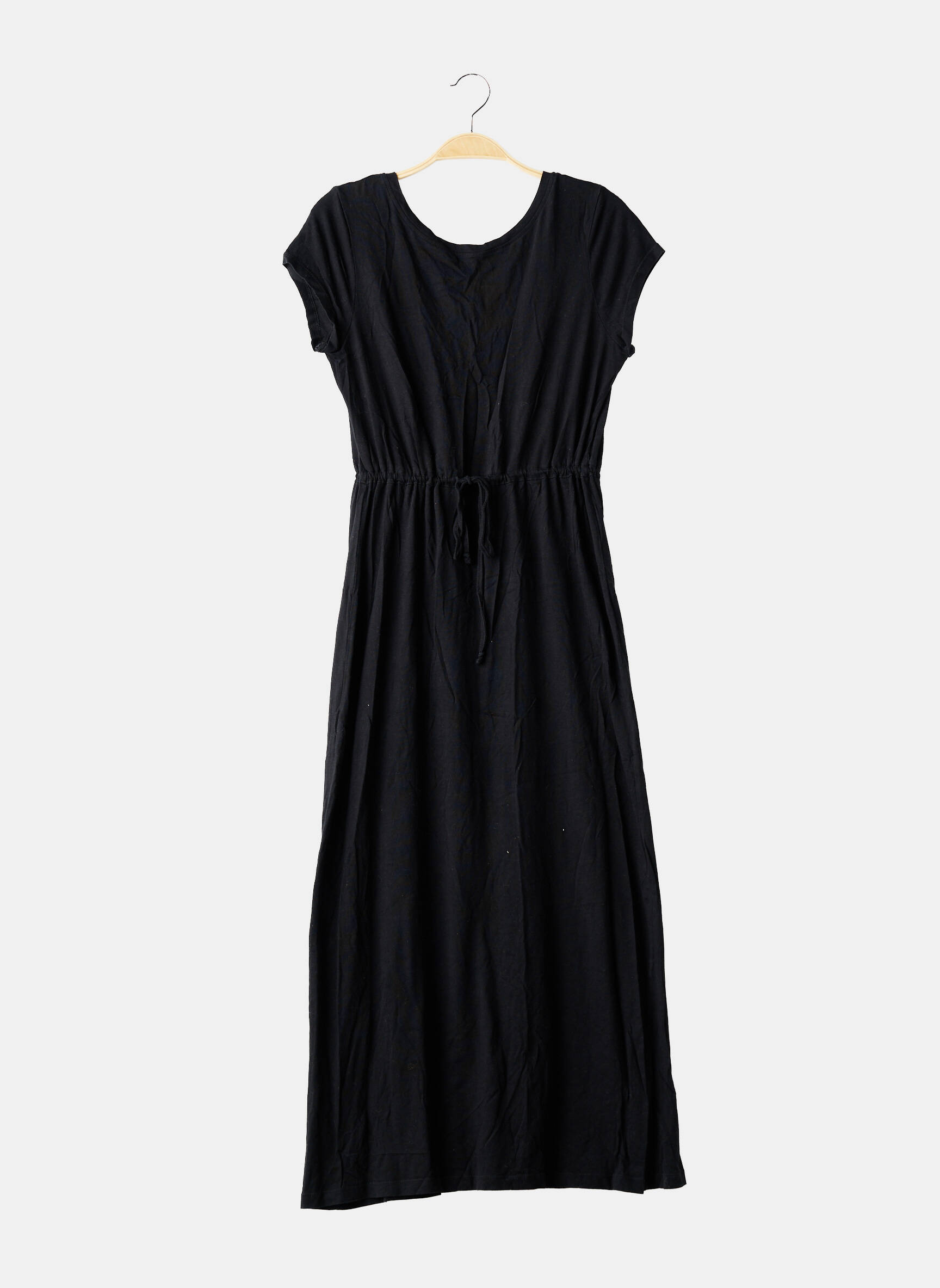 Robe longue manches courtes manches courtes noir SANS MARQUE femme