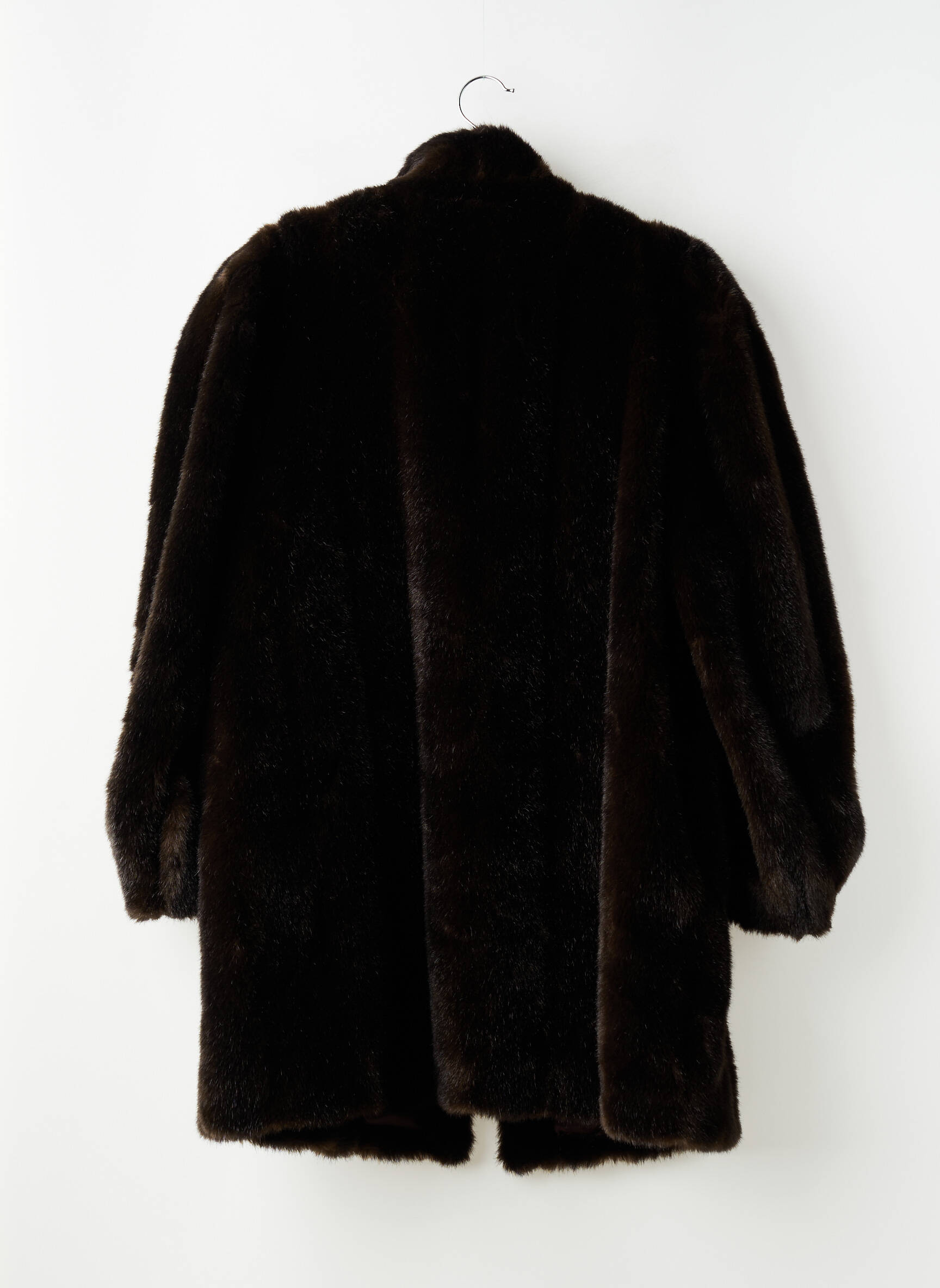 Manteau long coupe droite sans capuche marron FIORELLA DI VERDI femme