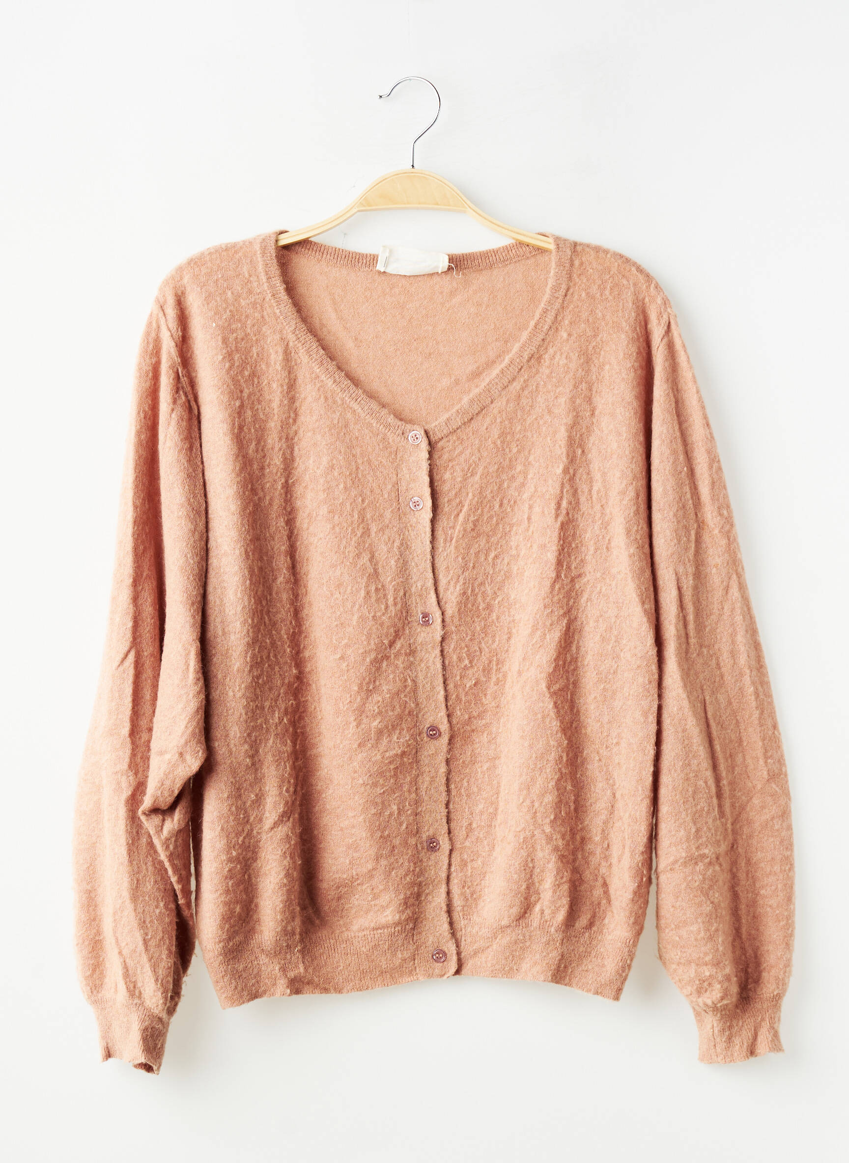 Gilet manches longues resserrée sur le bas marron AMERICAN VINTAGE femme