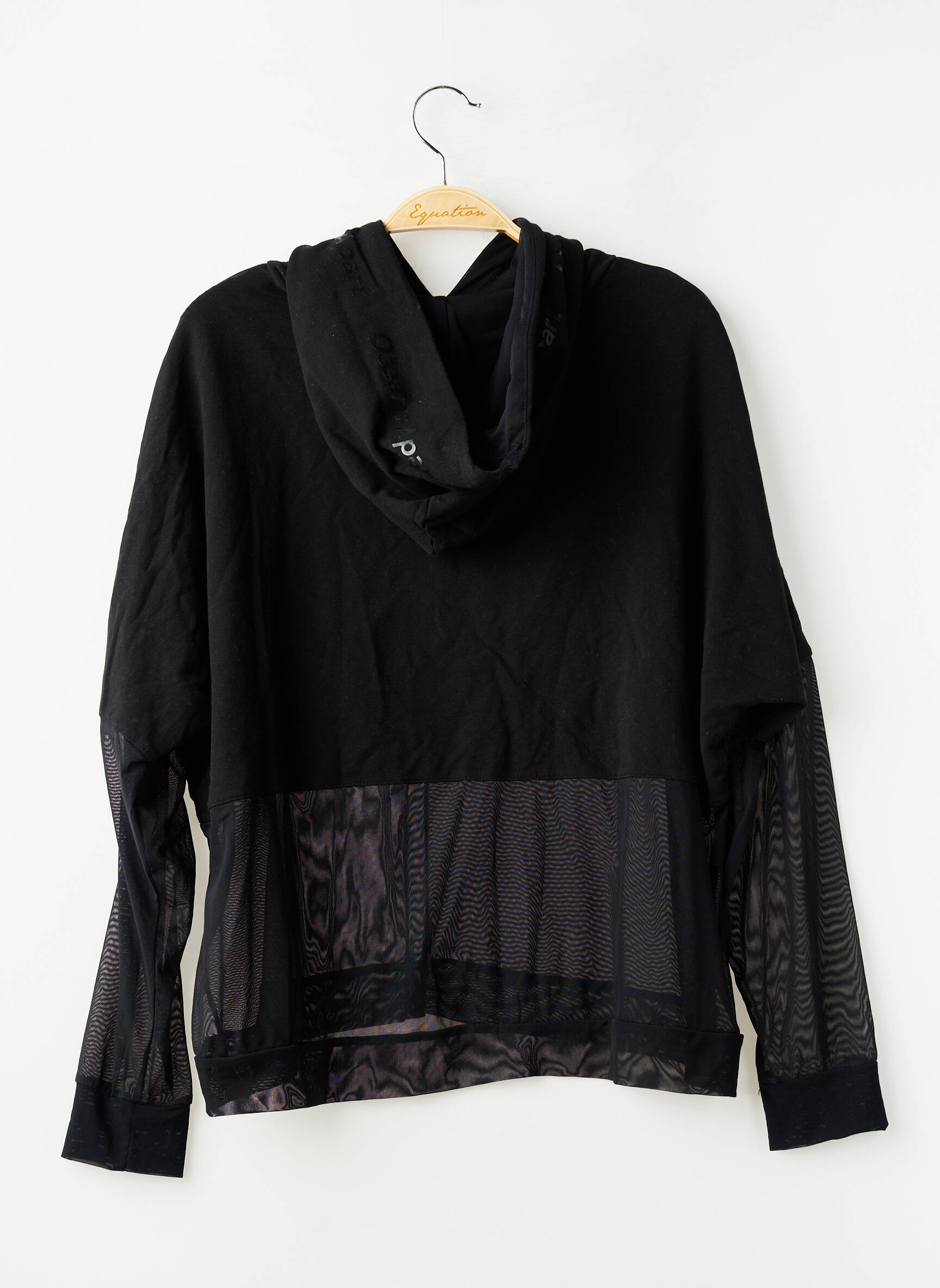 Sweat-shirt à capuche stretch manches longues noir OCEANS APART femme