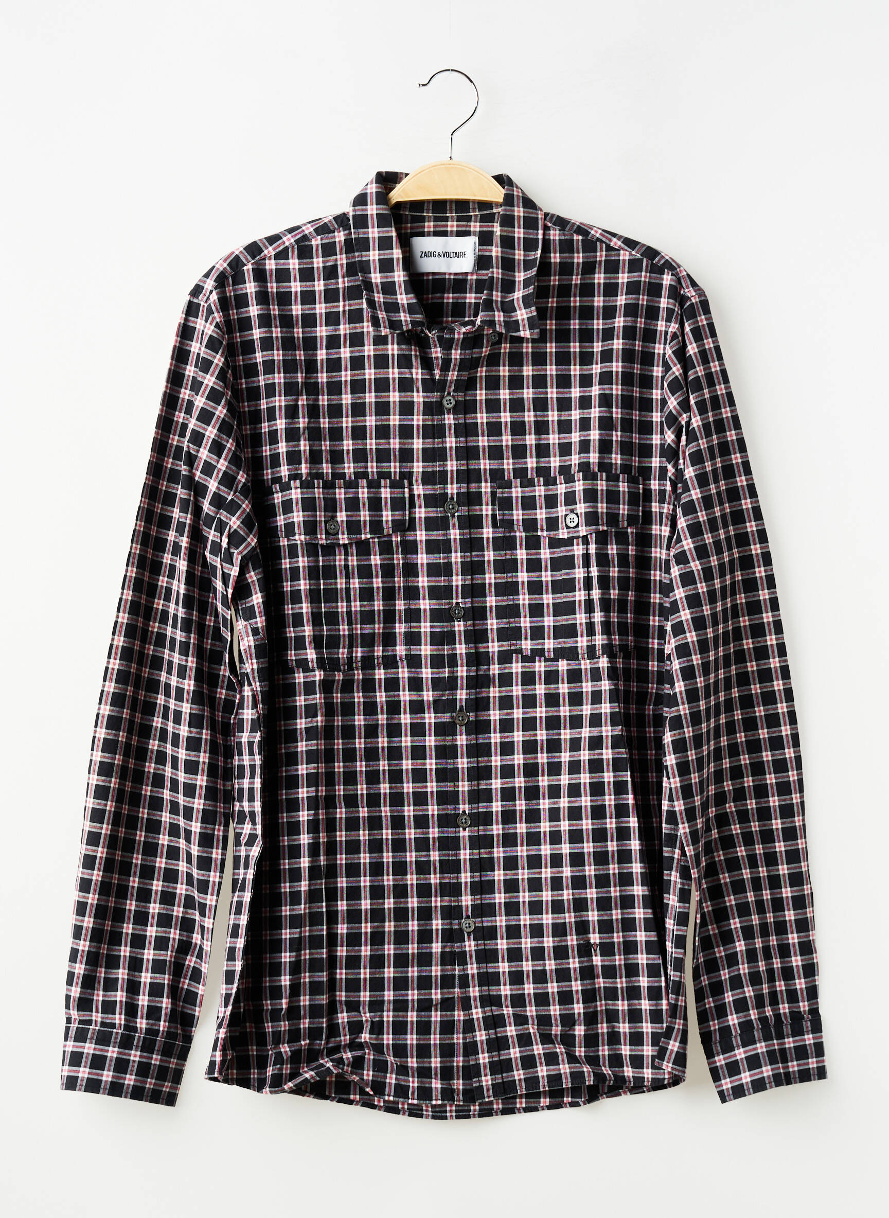 Chemise manches longues poches noir ZADIG & VOLTAIRE homme