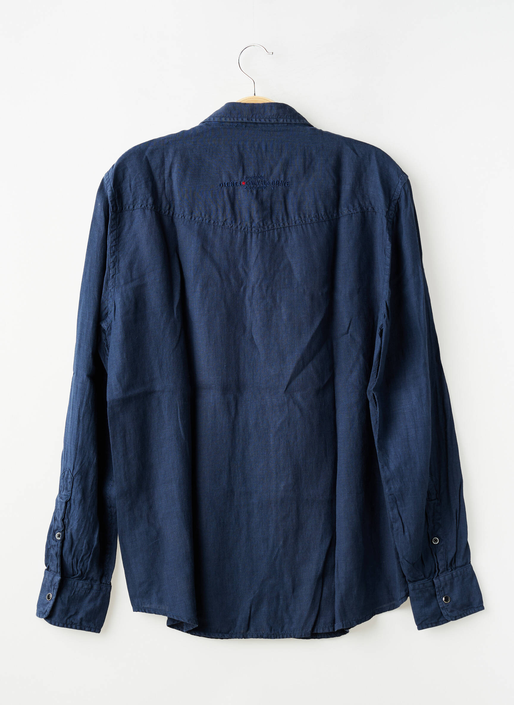 Chemise manches longues coupe cintrée bleu DIESEL homme