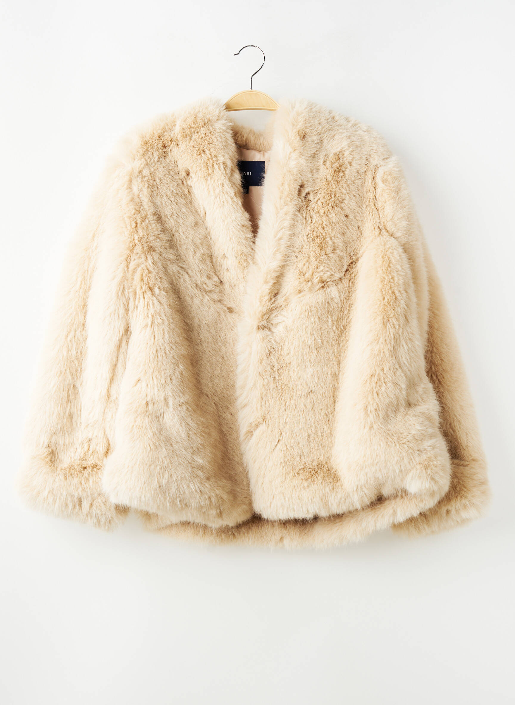 Manteau court coupe droite sans capuche beige KIABI femme