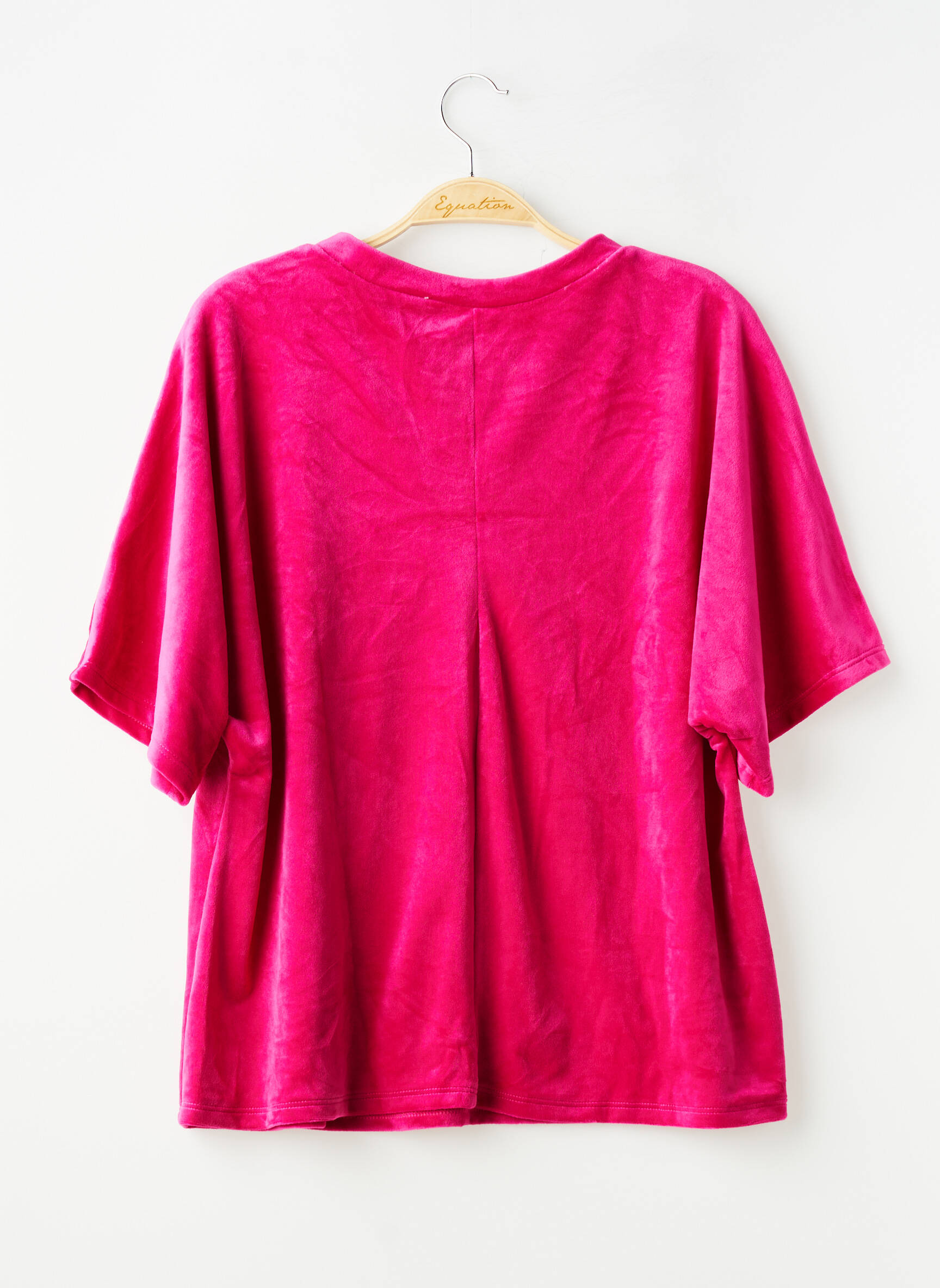 Top stretch manches 3/4 rose fonce SANS MARQUE femme