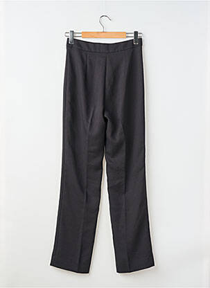 Pantalon droit tissage crêpe taille haute noir KOOKAI femme