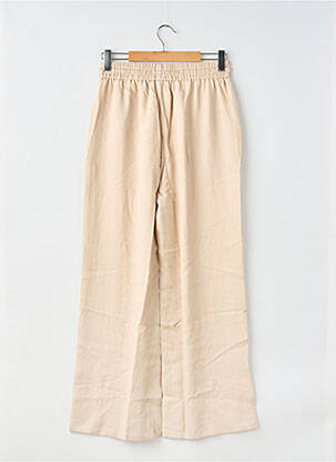 Pantalon large tissage crêpe taille normale beige HALARA femme