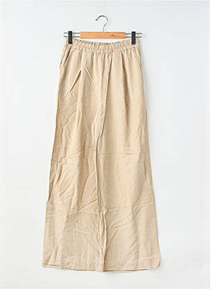 Pantalon large tissage popeline taille normale beige LES LUNES femme