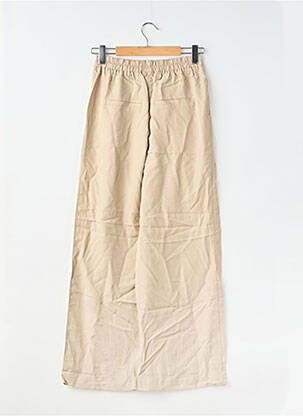 Pantalon large tissage popeline taille normale beige LES LUNES femme