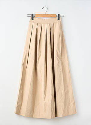 Jupe longue coupe évasée beige SANS MARQUE femme