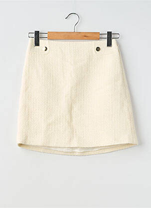 Jupe courte tissage tweed beige CLAUDIE PIERLOT femme