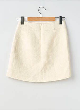 Jupe courte tissage tweed beige CLAUDIE PIERLOT femme