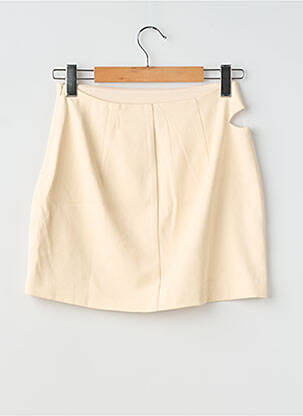 Jupe courte coupe droite beige STRADIVARIUS femme