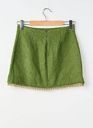 Jupe courte coupe droite vert ZARA femme