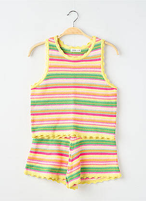Ensemble short col rond jaune CACHE CACHE femme